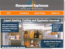 Tablet Screenshot of managementappliances.com